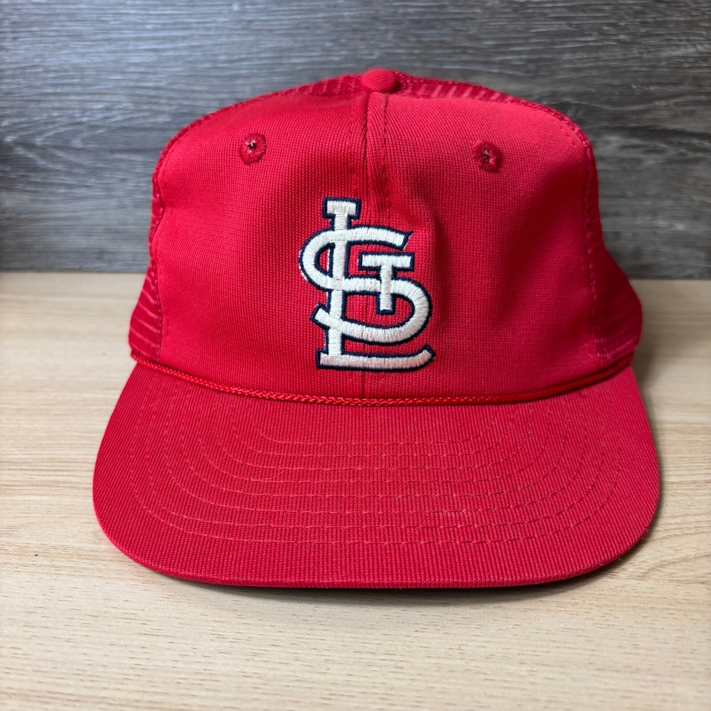 Vintage St‎ Louis Cardinals Hat Cap Snap Back Red MLB Baseball Mesh Back